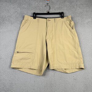 Patagonia Cargo Short Men Size Large Beige Lightweight Hiking Ripstop 11" Inseam